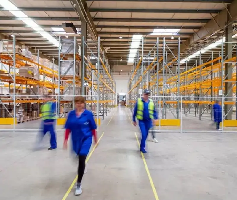 Warehouse packing team